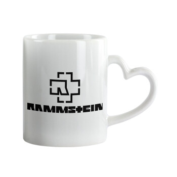 Rammstein, Mug heart handle, ceramic, 330ml