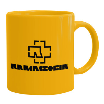 Rammstein, Ceramic coffee mug yellow, 330ml (1pcs)