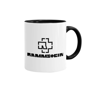 Rammstein, Κούπα χρωματιστή μαύρη, κεραμική, 330ml