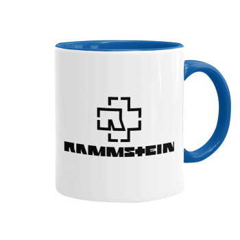 Rammstein, Mug colored blue, ceramic, 330ml