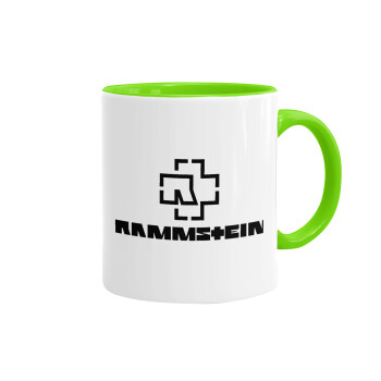 Rammstein, Mug colored light green, ceramic, 330ml