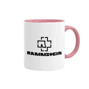 Rammstein, Κούπα χρωματιστή ροζ, κεραμική, 330ml