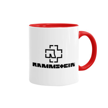 Rammstein, Κούπα χρωματιστή κόκκινη, κεραμική, 330ml