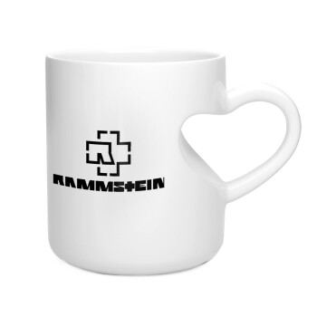 Rammstein, Κούπα καρδιά λευκή, κεραμική, 330ml
