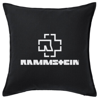 Rammstein, Μαξιλάρι καναπέ Μαύρο 100% βαμβάκι, περιέχεται το γέμισμα (50x50cm)