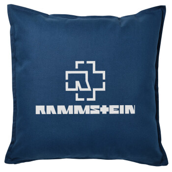 Rammstein, Μαξιλάρι καναπέ Μπλε 100% βαμβάκι, περιέχεται το γέμισμα (50x50cm)