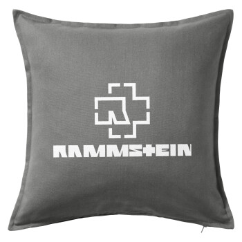 Rammstein, Μαξιλάρι καναπέ Γκρι 100% βαμβάκι, περιέχεται το γέμισμα (50x50cm)
