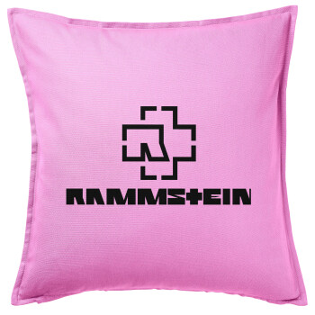 Rammstein, Μαξιλάρι καναπέ ΡΟΖ 100% βαμβάκι, περιέχεται το γέμισμα (50x50cm)