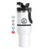 Mega Stainless steel Tumbler with lid, double wall 1,2L