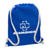 Backpack pouch GYMBAG Blue, with pocket (40x48cm) & thick cords
