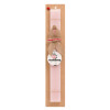 Easter Set, wooden keychain & scented flat Easter candle (30cm) (PINK)