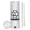 Tumbler stainless steel 600ml, with metal straw & cleaning brush