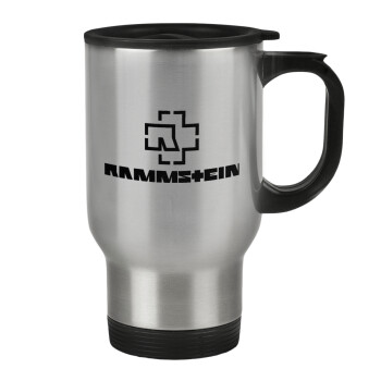 Rammstein, Κούπα ταξιδιού ανοξείδωτη με καπάκι, διπλού τοιχώματος (θερμό) 450ml