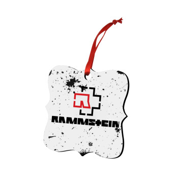 Rammstein, Christmas ornament polygon wooden 7.5cm