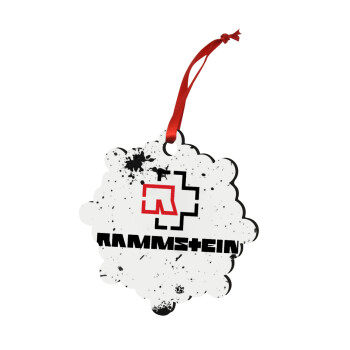 Rammstein, Christmas ornament snowflake wooden 7.5cm