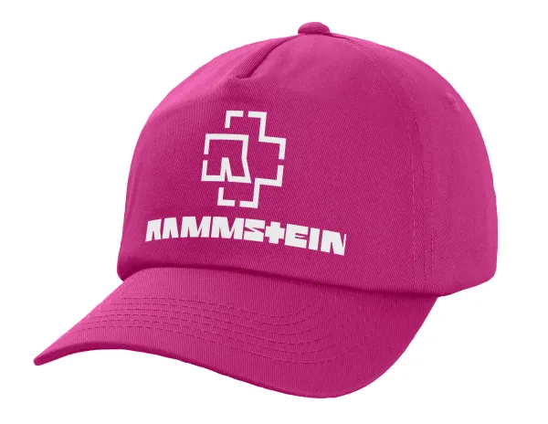 Rammstein — Καπέλο παιδικό Baseball, 100% Βαμβακερό Twill, Φούξια (ΒΑΜΒΑΚΕΡΟ, ΠΑΙΔΙΚΟ, UNISEX, ONE SIZE)