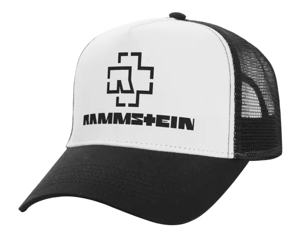 Rammstein — Καπέλο Ενηλίκων Structured Trucker, με Δίχτυ, ΛΕΥΚΟ/ΜΑΥΡΟ (100% ΒΑΜΒΑΚΕΡΟ, ΕΝΗΛΙΚΩΝ, UNISEX, ONE SIZE)