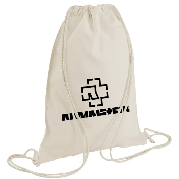 Rammstein — Τσάντα πλάτης πουγκί GYMBAG natural (28x40cm)