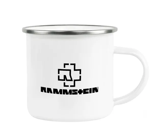 Rammstein — Metallic enamel cup white 360ml