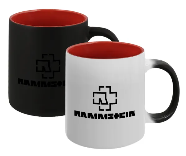 Rammstein — Κούπα Μαγική εσωτερικό κόκκινο, κεραμική, 330ml που αλλάζει χρώμα με το ζεστό ρόφημα