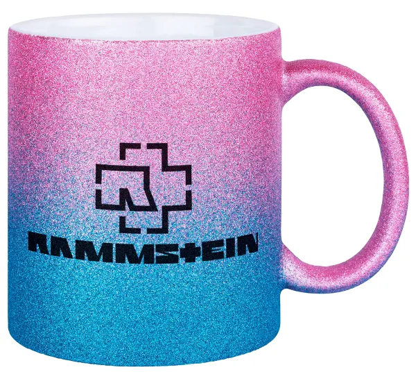 Rammstein — Κούπα Χρυσή/Μπλε Glitter, κεραμική, 330ml
