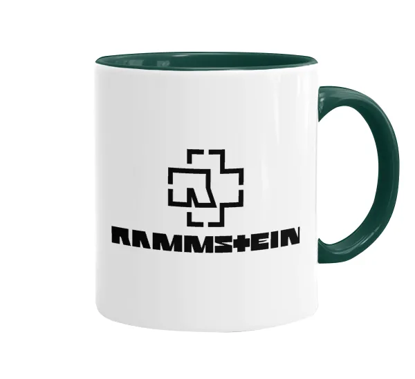 Rammstein — Κούπα χρωματιστή πράσινη, κεραμική, 330ml