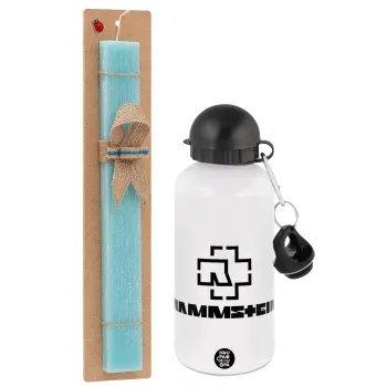 Rammstein, Πασχαλινή Λαμπάδα με παγούρι μεταλλικό αλουμινίου (500ml) & λαμπάδα αρωματική πλακέ (30cm) (ΤΙΡΚΟΥΑΖ)