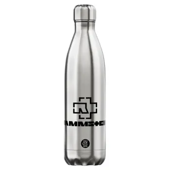 Rammstein, Μεταλλικό παγούρι θερμός Inox (Stainless steel), διπλού τοιχώματος, 750ml