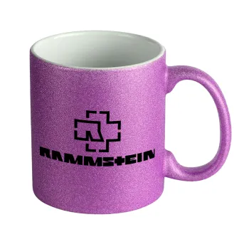 Rammstein, Κούπα Μωβ Glitter που γυαλίζει, κεραμική, 330ml