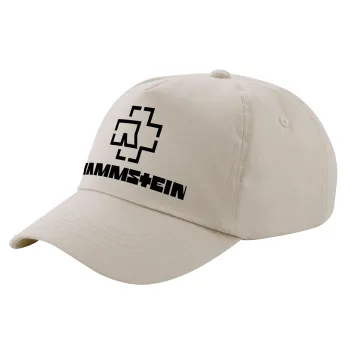 Rammstein, Μπεζ (SAND) Πεντάφυλλο Καπέλο Ενηλίκων Βαμβακερό (UNISEX, ONE SIZE)