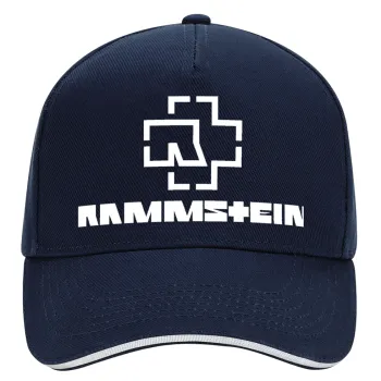 Rammstein, DRILL Adult Ultimate Hat BLUE/WHITE, (100% COTTON, ADULT, UNISEX, ONE SIZE)