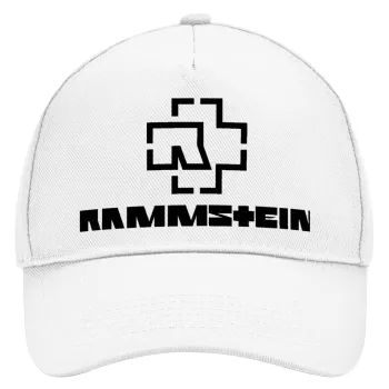 Rammstein, Καπέλο Ενηλίκων Baseball, Drill, Λευκό (100% ΒΑΜΒΑΚΕΡΟ, ΕΝΗΛΙΚΩΝ, UNISEX, ONE SIZE)