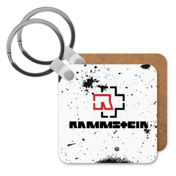 Rammstein, Μπρελόκ Ξύλινο τετράγωνο MDF