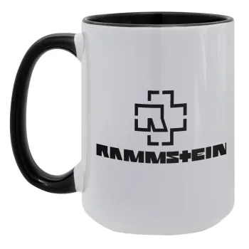 Rammstein, Κούπα Mega 15oz, κεραμική Μαύρη, 450ml