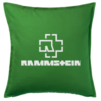 Rammstein, Μαξιλάρι καναπέ Πράσινο 100% βαμβάκι, περιέχεται το γέμισμα (50x50cm)