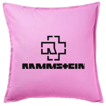 Rammstein, Μαξιλάρι καναπέ ΡΟΖ 100% βαμβάκι, περιέχεται το γέμισμα (50x50cm)