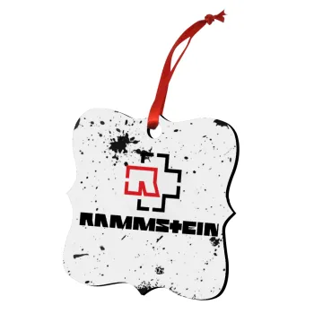 Rammstein, Christmas ornament polygon wooden 7.5cm
