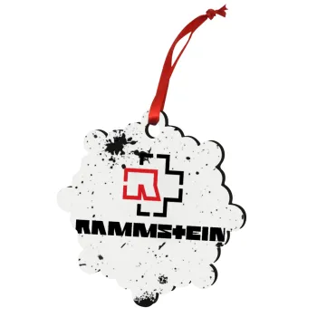 Rammstein, Στολίδι Χριστουγεννιάτικο στολίδι snowflake ξύλινο 7.5cm
