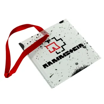 Rammstein, Christmas ornament, glass square ornament 9x9cm