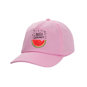 Summer Watermelon, Καπέλο Ενηλίκων Baseball, 100% Βαμβακερό,  ΡΟΖ (ΒΑΜΒΑΚΕΡΟ, ΕΝΗΛΙΚΩΝ, UNISEX, ONE SIZE)