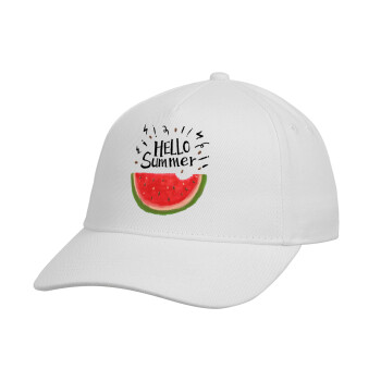 Summer Watermelon, Καπέλο παιδικό Baseball, 100% Βαμβακερό, Λευκό