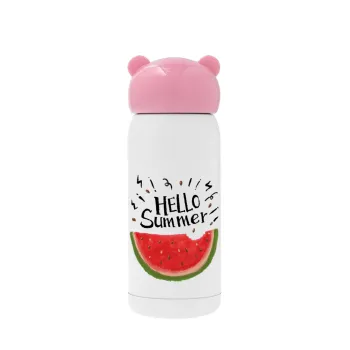 Summer Watermelon, Ροζ ανοξείδωτο παγούρι θερμό (Stainless steel), 320ml