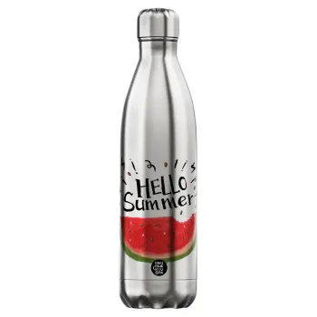 Summer Watermelon, Μεταλλικό παγούρι θερμός Inox (Stainless steel), διπλού τοιχώματος, 750ml