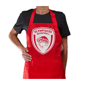 Olympiacos B.C., Ποδιά Μακριά Σεφ ολόσωμη με τσέπες Κόκκινη (ΕΝΗΛΙΚΩΝ)