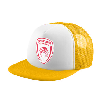 Olympiacos B.C., Καπέλο Ενηλίκων Soft Trucker με Δίχτυ Κίτρινο/White (POLYESTER, ΕΝΗΛΙΚΩΝ, UNISEX, ONE SIZE)