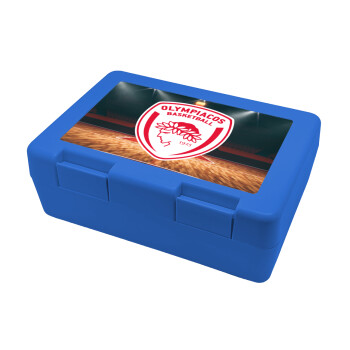 Olympiacos B.C., Children's cookie container BLUE 185x128x65mm (BPA free plastic)
