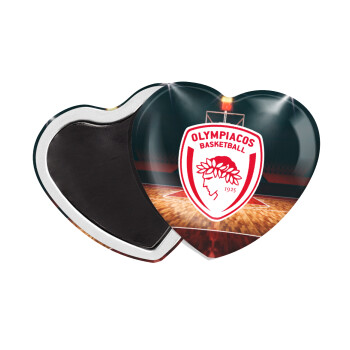 Olympiacos B.C., Μαγνητάκι καρδιά (57x52mm)