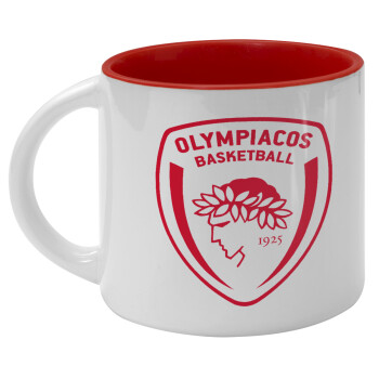 Olympiacos B.C., Κούπα κεραμική 400ml Λευκή/Κόκκινη