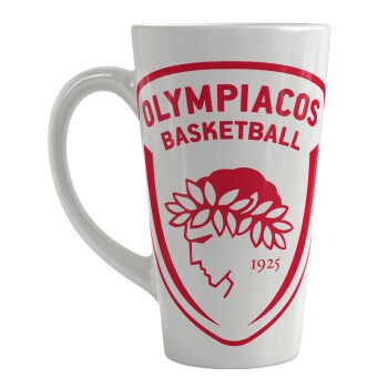 Olympiacos B.C., Κούπα κωνική Latte Μεγάλη, κεραμική, 450ml