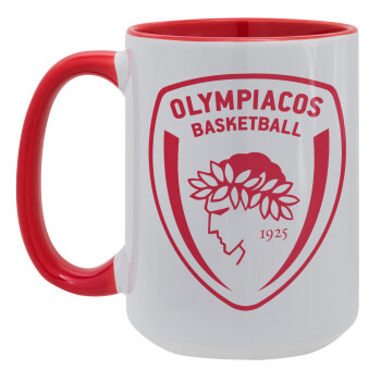 Olympiacos B.C., Κούπα Mega 15oz, κεραμική Κόκκινη, 450ml